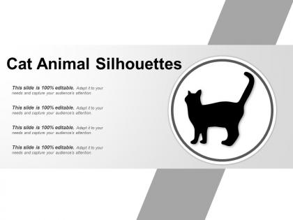 Cat animal silhouettes good ppt example