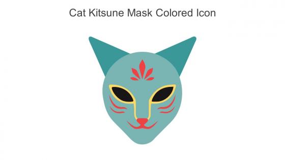 Cat Kitsune Mask Colored Icon In Powerpoint Pptx Png And Editable Eps Format