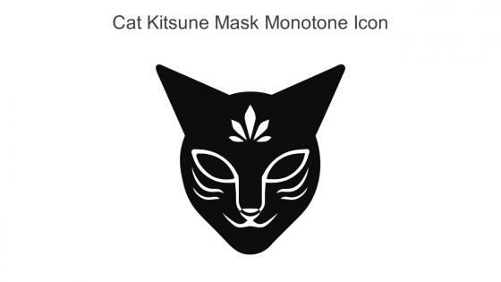 Cat Kitsune Mask Monotone Icon In Powerpoint Pptx Png And Editable Eps Format