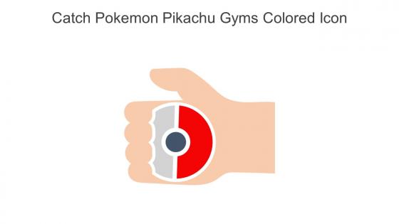 Catch Pokemon Pikachu Gyms Colored Icon In Powerpoint Pptx Png And Editable Eps Format