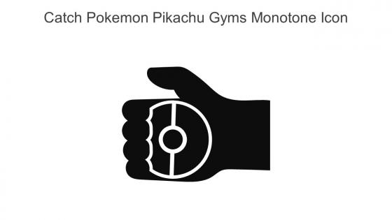 Catch Pokemon Pikachu Gyms Monotone Icon In Powerpoint Pptx Png And Editable Eps Format