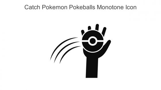 Catch Pokemon Pokeballs Monotone Icon In Powerpoint Pptx Png And Editable Eps Format