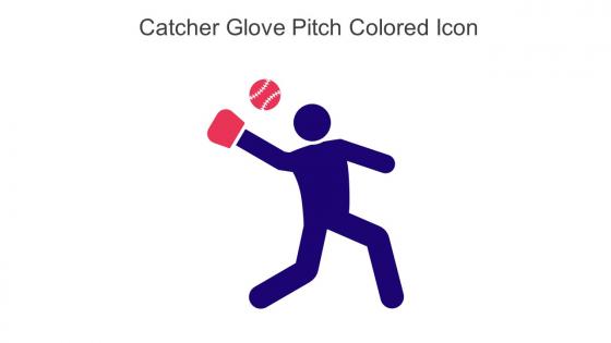 Catcher Glove Pitch Colored Icon In Powerpoint Pptx Png And Editable Eps Format