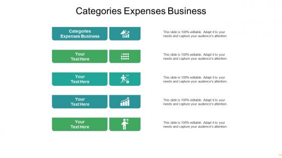 Categories expenses business ppt powerpoint presentation inspiration shapes cpb