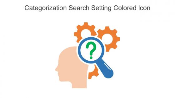 Categorization Search Setting Colored Icon In Powerpoint Pptx Png And Editable Eps Format
