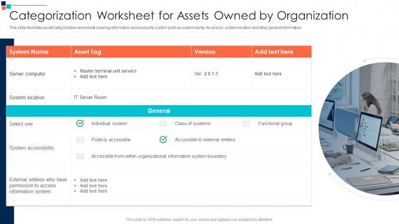 Categorization Worksheet For Assets Owned By Organization Introducing A Risk Based
