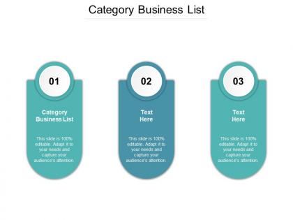 Category business list ppt powerpoint presentation guide cpb