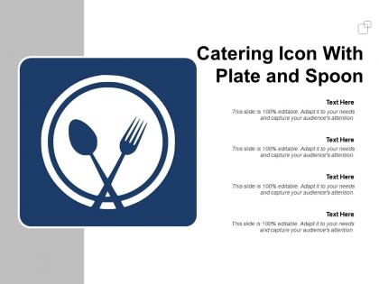 Catering icon with plate and spoon