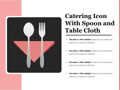 Catering icon with spoon and table cloth