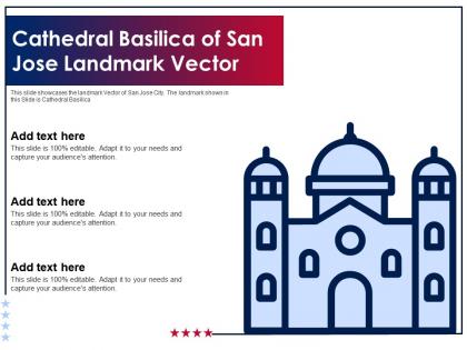 Cathedral basilica of san jose landmark vector ppt template