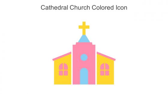 Cathedral Church Colored Icon In Powerpoint Pptx Png And Editable Eps Format