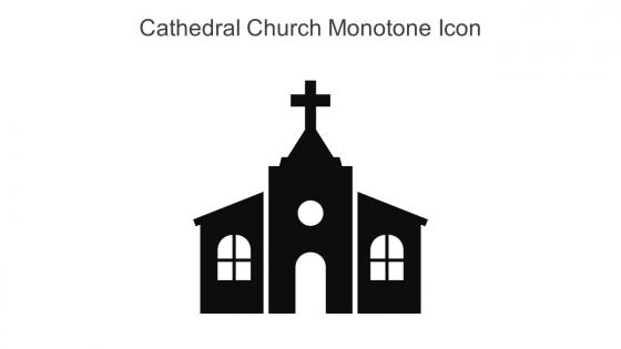 Cathedral Church Monotone Icon In Powerpoint Pptx Png And Editable Eps Format