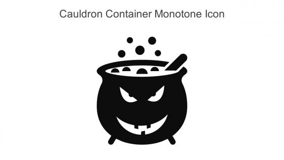 Cauldron Container Monotone Icon In Powerpoint Pptx Png And Editable Eps Format