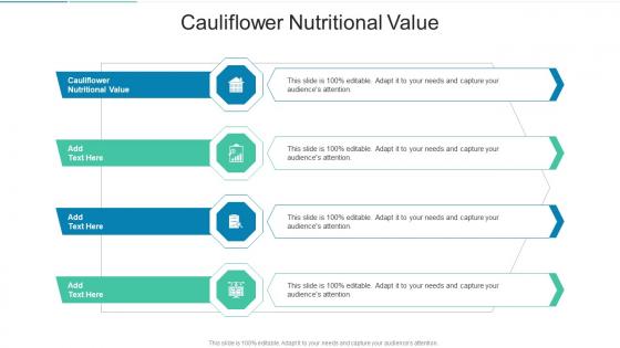 Cauliflower Nutritional Value In Powerpoint And Google Slides Cpb