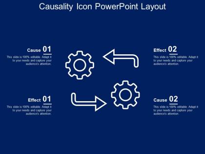 Causality icon powerpoint layout