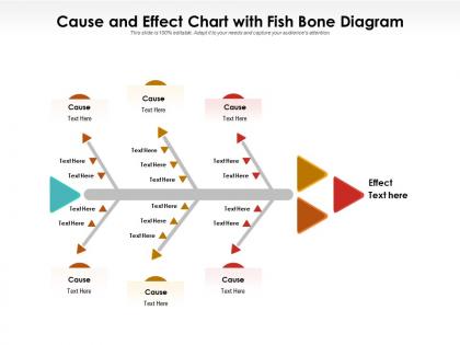 Cause and effect chart with fish bone diagram