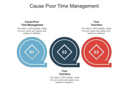 Cause poor time management ppt powerpoint presentation infographics objects cpb