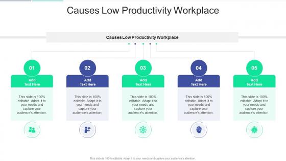 Causes Low Productivity Workplace In Powerpoint And Google Slides Cpb