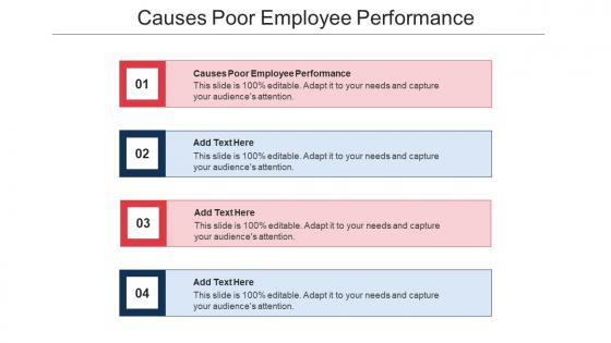 Causes Poor Employee Performance In Powerpoint And Google Slides Cpb