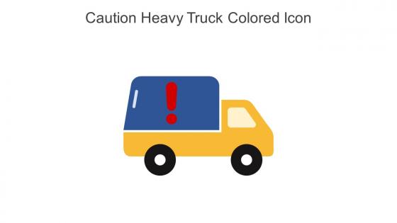 Caution Heavy Truck Colored Icon In Powerpoint Pptx Png And Editable Eps Format