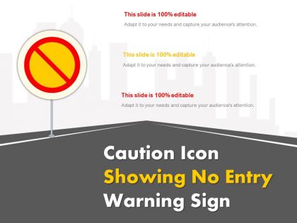 Caution icon showing no entry warning sign