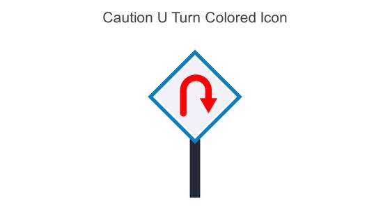 Caution U Turn Colored Icon In Powerpoint Pptx Png And Editable Eps Format