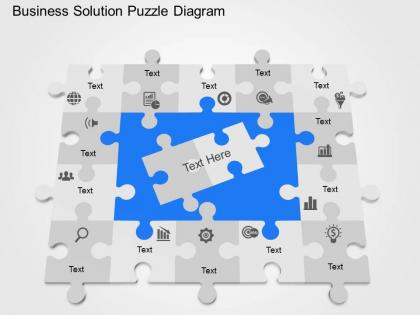 Cb business solution puzzle diagram powerpoint template