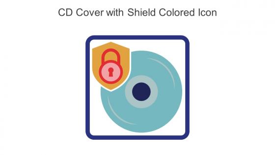 CD Cover With Shield Colored Icon In Powerpoint Pptx Png And Editable Eps Format