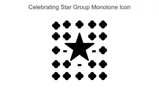 Celebrating Star Group Monotone Icon In Powerpoint Pptx Png And Editable Eps Format