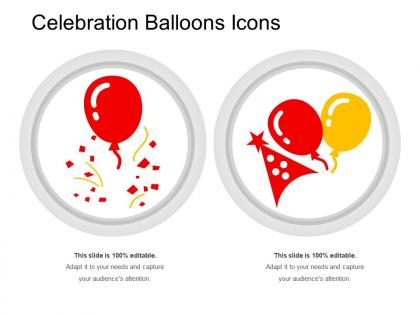 Celebration balloons icons