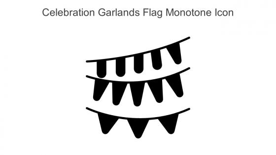 Celebration Garlands Flag Monotone Icon In Powerpoint Pptx Png And Editable Eps Format