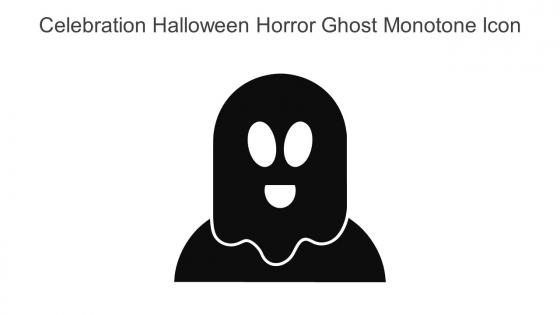 Celebration Halloween Horror Ghost Monotone Icon In Powerpoint Pptx Png And Editable Eps Format