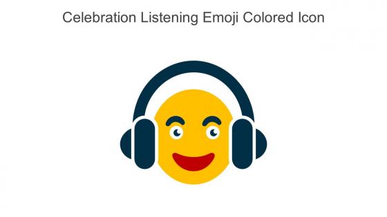 Celebration Listening Emoji Colored Icon In Powerpoint Pptx Png And Editable Eps Format