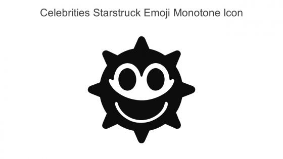 Celebrities Starstruck Emoji Monotone Icon In Powerpoint Pptx Png And Editable Eps Format