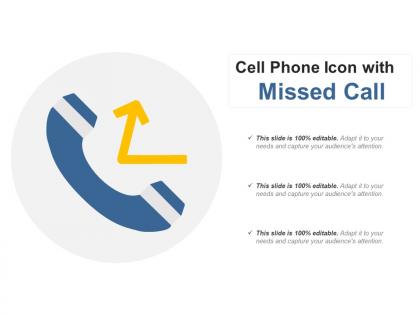 Cell phone icon with missed call