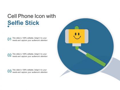 Cell phone icon with selfie stick