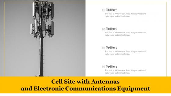 Cell site with antennas and electronic communications equipment