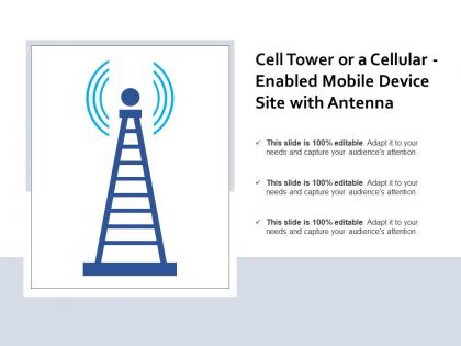 Cell tower or a cellular enabled mobile device site with antennae and electric signal