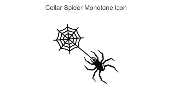 Cellar Spider Monotone Icon In Powerpoint Pptx Png And Editable Eps Format