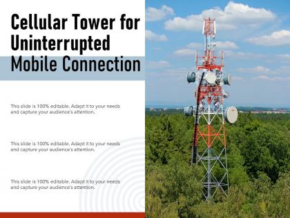 Cellular tower for uninterrupted mobile connection