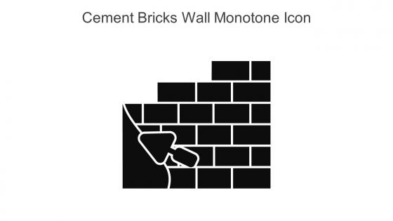 Cement Bricks Wall Monotone Icon In Powerpoint Pptx Png And Editable Eps Format