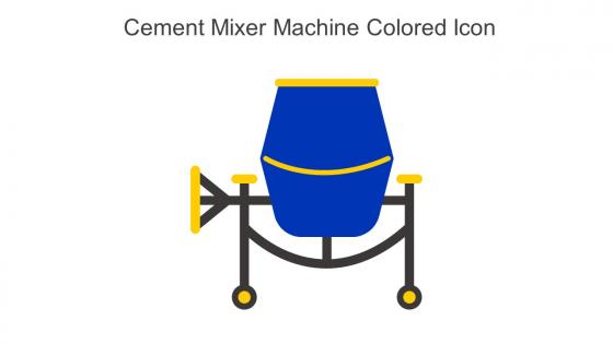 Cement Mixer Machine Colored Icon In Powerpoint Pptx Png And Editable Eps Format
