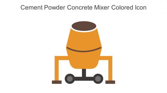 Cement Powder Concrete Mixer Colored Icon In Powerpoint Pptx Png And Editable Eps Format