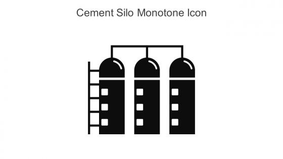 Cement Silo Monotone Icon In Powerpoint Pptx Png And Editable Eps Format