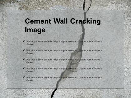 Cement wall cracking image