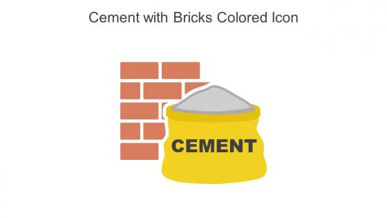 Cement With Bricks Colored Icon In Powerpoint Pptx Png And Editable Eps Format