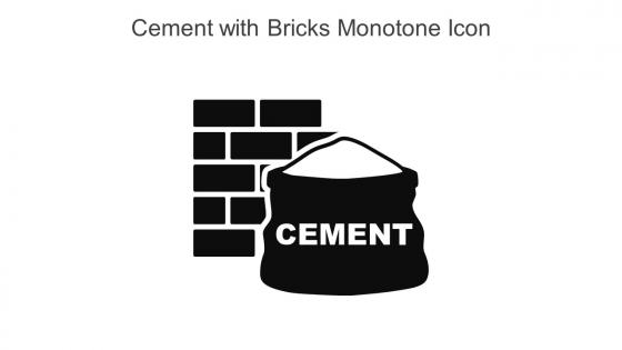 Cement With Bricks Monotone Icon In Powerpoint Pptx Png And Editable Eps Format