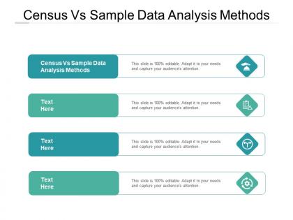 Census vs sample data analysis methods ppt powerpoint presentation icon themes cpb