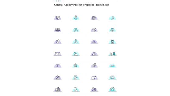 Central Agency Project Proposal Icons Slide One Pager Sample Example Document