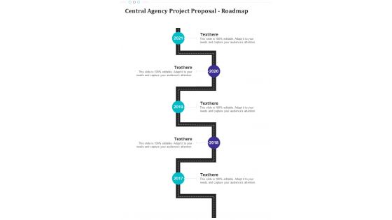 Central Agency Project Proposal Roadmap One Pager Sample Example Document